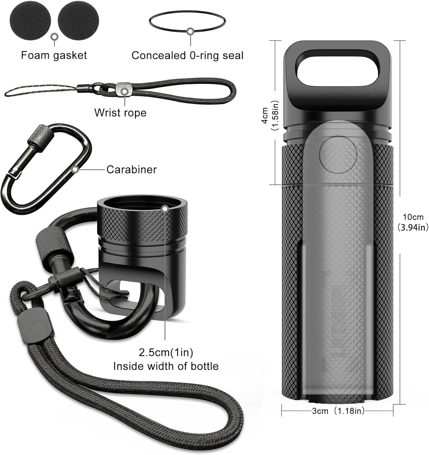 Aluminum Alloy Carrying Case for Ledger Nano X/S Plus & YubiKey USB | Waterproof & Shockproof | USB Thumb Drive Storage | Cryptocurrency Cold Wallet | Compatible with 5C NFC Nano | Black Aluminum Alloy Carrying Case for Ledger Nano X/S Plus & YubiKey USB | Waterproof & Shockproof | USB Thumb Drive Storage | Cryptocurrency Cold Wallet | Compatible with 5C NFC Nano | Black
