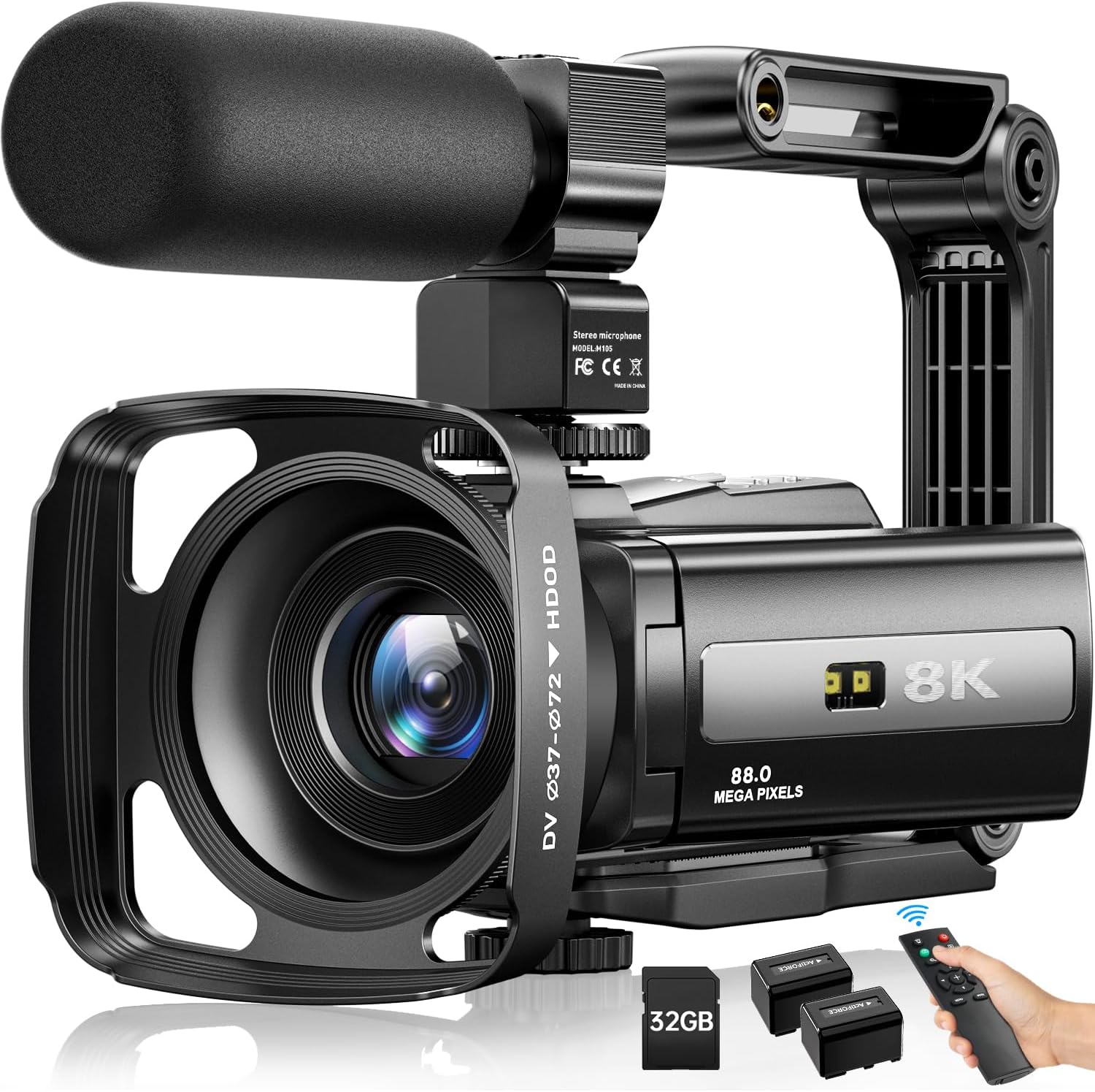 8K Video Camera Camcorder 88MP UHD WiFi Vlogging Cameras for YouTube 18X Digital Zoom IR Night Vision 3.0''Touch Screen Camera with 32GB Card, Microphone, Stabilizer, Lens Hood, Remote, Batteries 8K Video Camera Camcorder 88MP UHD WiFi Vlogging Cameras for YouTube 18X Digital Zoom IR Night Vision 3.0''Touch Screen Camera with 32GB Card, Microphone, Stabilizer, Lens Hood, Remote, Batteries
