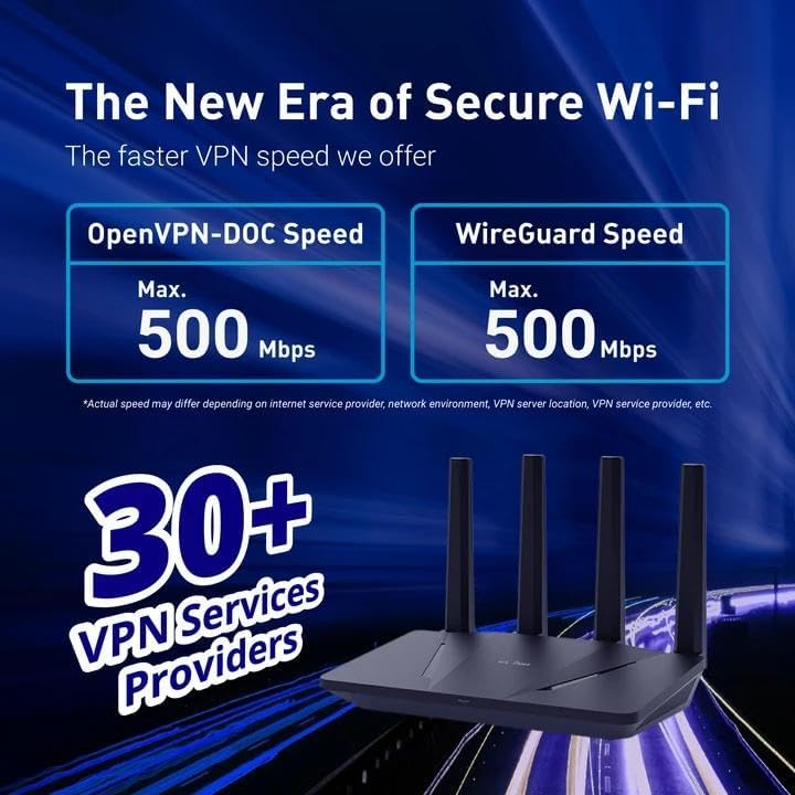 GL.iNet Flint 2 (GL-MT6000) WiFi 6 Router 2.5G Fibre, VPN & Gaming Router GL.iNet Flint 2 (GL-MT6000) WiFi 6 Router 2.5G Fibre, VPN & Gaming Router