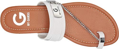 G by GUESS Womens Loren Open Toe Casual Slide Sandals White Size 7.5 Health Household Baby Care