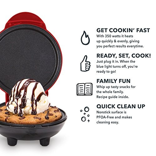 DASH Mini Maker Electric Round Griddle for Individual Pancakes, Cookies,  Eggs & other on the go Breakfast, Lunch & Snacks with Indicator Light +