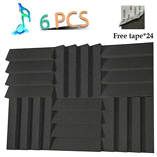 Acoustic Panels Studio Foam Sound Proof Panels Noise Dampening Foam Studio Music Equipment Acoustical Treatments Foam 6 Pack-12''12''2''