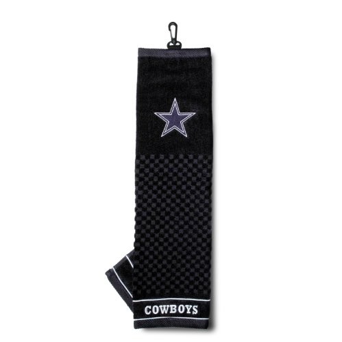 Team Golf NFL Dallas Cowboys Embroidered Golf Towel, Checkered Scrubber Design, Embroidered Logo