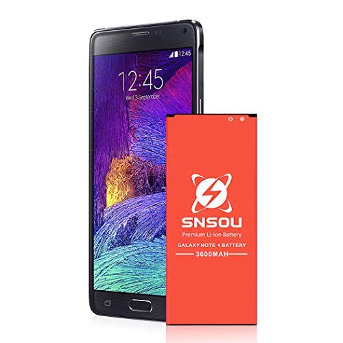 Galaxy Note 4 Battery, SNSOU 3600mAh Li-ion Replacement Battery for Samsung Galaxy Note 4 (N910, N910U LTE, N910A, N910V, N910T, N910P, N910R) Samsung Note 4 Battery [18 Month Warranty]