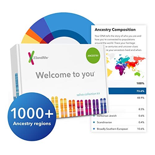 23andMe DNA Test - Ancestry Personal Genetic Service - Includes 1,000+ Geographic Regions, DNA Relative Finder (Opt-in) & More