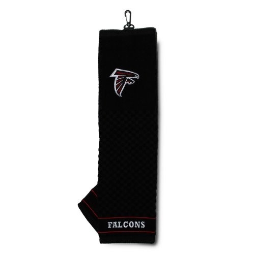 Team Golf NFL Atlanta Falcons Embroidered Golf Towel, Checkered Scrubber Design, Embroidered Logo