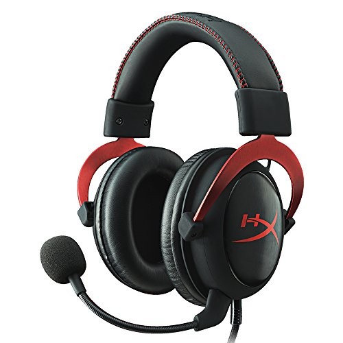 HyperX Cloud II Gaming Headset - 7.1 Surround Sound - Memory Foam Ear Pads - Durable Aluminum Frame - Multi Platform Headset - Works with PC, PS4, PS4 PRO, Xbox One, Xbox One S - Red (KHX-HSCP-RD)