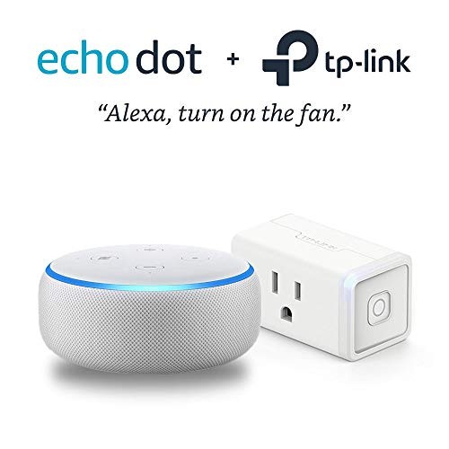 Echo Dot (3rd Gen) Sandstone Bundle with TP-Link simple set up smart plug