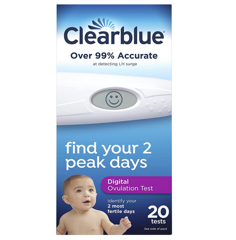 Clearblue Digital Ovulation Predictor Kit, Featuring Ovulation Test with Digital Results, 20 Digital Ovulation Tests 