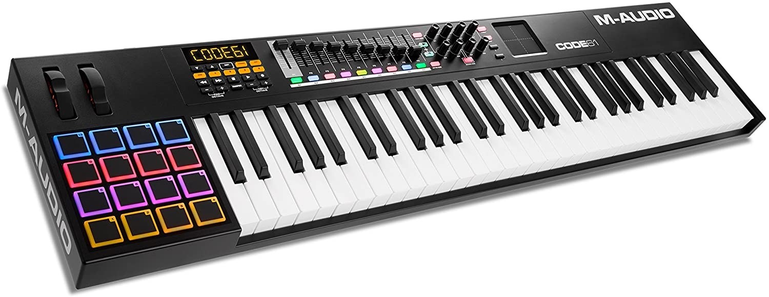 M-Audio Code 61 (Black) | USB MIDI Controller With 61-Key Velocity Sensitive Keybed, X/Y Pad, 16 Velocity Sensitive Trigger Pads & A Full-Consignment of Production/Performance Ready Controls