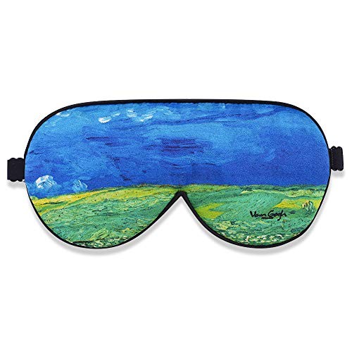 Alaska Bear Natural Silk Sleep Mask, Blindfold, Super Smooth Eye Mask (Wheatfield Under Thunderclouds)