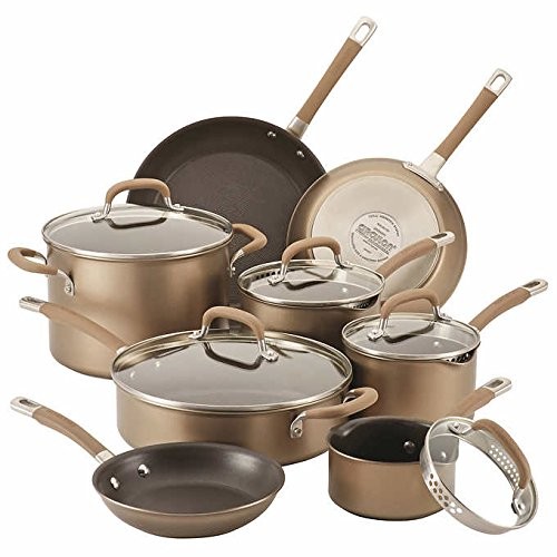 Circulon Premier Professional 13-piece Hard-anodized Cookware Set Stainless Steel Base