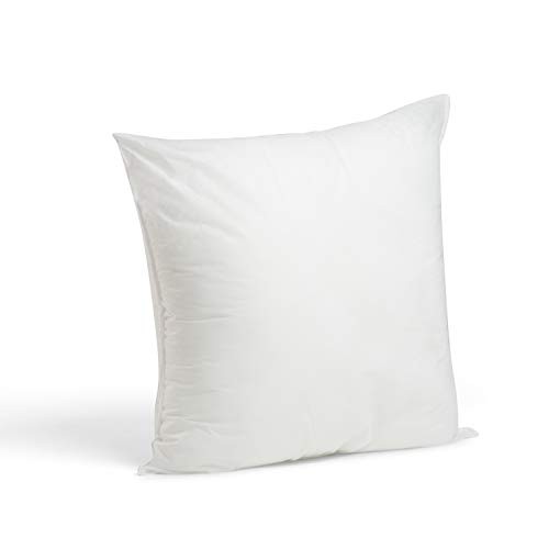 Foamily Premium Hypoallergenic Stuffer Pillow Insert Sham Square Form Polyester, 18" x 18" White