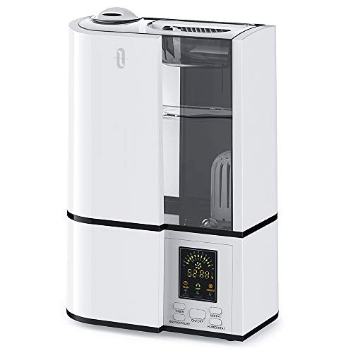 TaoTronics Cool Mist Humidifier, 4L Ultrasonic Humidifiers for Large Bedroom Home Baby, Quiet Operation, LED Display with Humidistat, Waterless Auto Shut-off (1.06 Gallon, US 110V)