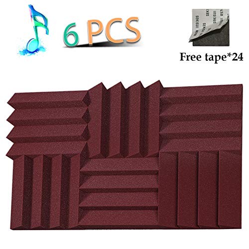 Acoustic Panels Studio Foam Sound Proof Panels Noise Dampening Foam Studio Music Equipment Acoustical Treatments Foam 6 Pack-12''12''2''