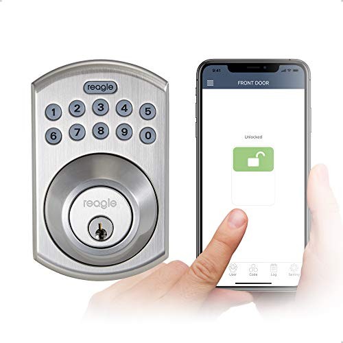 Reagle Smart Lock, Bluetooth Keypad Deadbolt, Apple HomeKit certified, works with Siri, iOS and Android - Satin Nickel