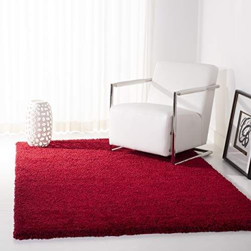 Safavieh California Premium Shag Collection SG151-4040 Red Area Rug (8'6" x 12')