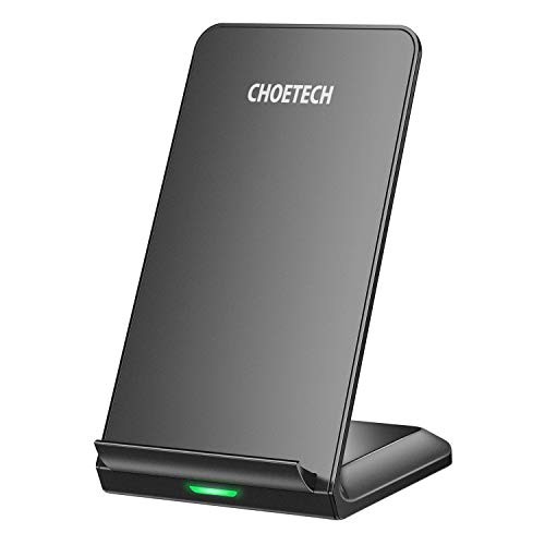 CHOETECH Fast Wireless Charger, Qi-Certified Wireless Charging Stand,7.5W Compatible iPhone Xs Max/XR/XS/X/8/8 Plus,10W Fast-Charging Galaxy S10/S10+/S10E/Note 9/S9/Note 8/S8,5W All Qi-Enabled Phones