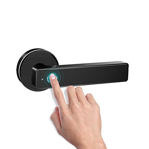 Smart Biometric Fingerprint Handle Door Lock,Safely Convenient with Fingerprint Bluetooth APP Key Unlock for Home Office Apartment Hotel Garage School Wooden Door by Nyboer