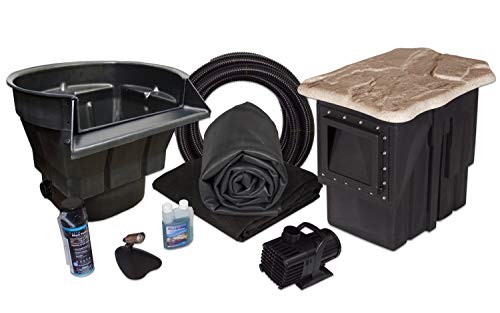 Half Off Ponds - MDP6 - PondBuilder Crystal 4000 Pond Kit with 7" Skimmer, 20" Waterfall, 4,000 GPH Pump, 15 Foot x 20 Foot EPDM Liner