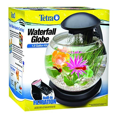 Tetra Waterfall Globe Kit 1.8 Gallons, Aquarium With Filtration