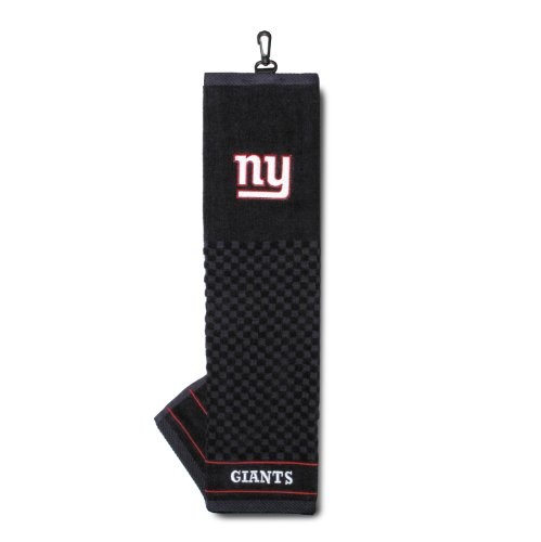 Team Golf NFL New York Giants Embroidered Golf Towel, Checkered Scrubber Design, Embroidered Logo