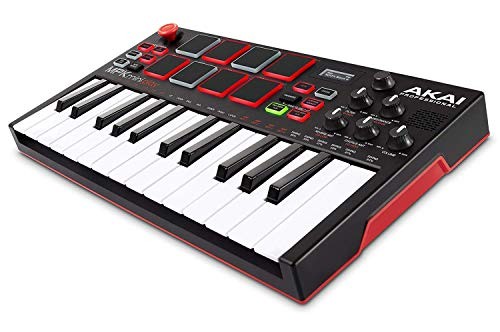 Akai Professional MPK Mini Play | Standalone Mini Keyboard & USB Controller With Built In Speaker, MPC Style Pads, On board Effects, 128 Instrument & 10 Drum Sounds, & Software Suite Included