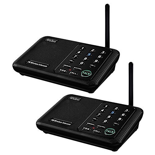 Wireless Intercom System for Home 5280 Feet Range 10 Channel 3 Code, Intercoms Wireless for Home House Business Office, Home Communication System, Room to Room Intercom Wuloo WL666