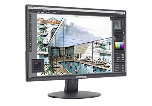 Sceptre E205W-1600 2020 20" 75Hz Ultra Thin LED Monitor HDMI VGA Build-in Speakers, Metal Black