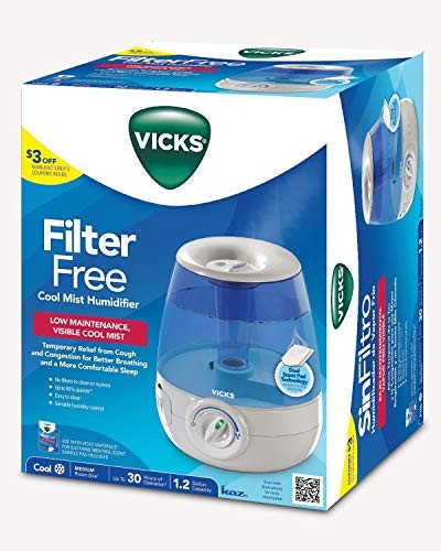 Vicks Filter-Free 1.2 Gallon Cool Mist Humidifier