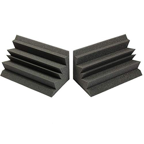 Acoustic Foam Bass Trap Studio Soundproofing Corner Wall 12" X 6" X 6" (2PACK)