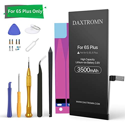 DAXTROMN 3500mAh Battery for iPhone 6S Plus, High Capacity Replacement Battery 0 Cycle, with Complete Repair Tool Kits and Adhesive Strips - 24-Month Warranty