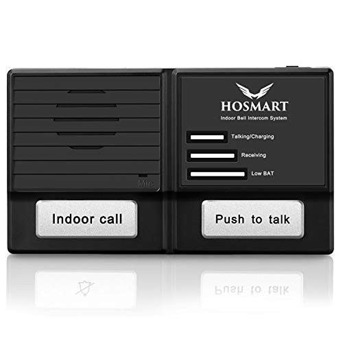 Hosmart Wall Installation Li-Battery Powered Wireless Intercom System for Home and Office(1 Pack)