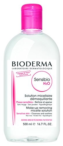 Bioderma Sensibio H2O Soothing Micellar Cleansing Water and Makeup Removing Solution for Sensitive Skin - Face and Eyes - 16.7 FL.OZ.