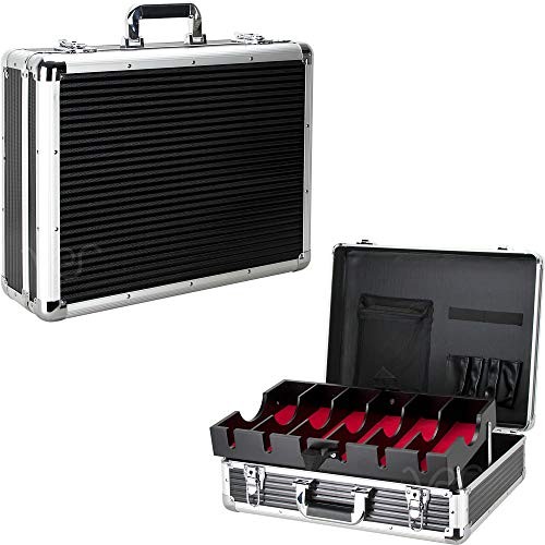 Ver Beauty Stripe Large Barber Professional Travel Stylist Organizer Tools, Black Stripe