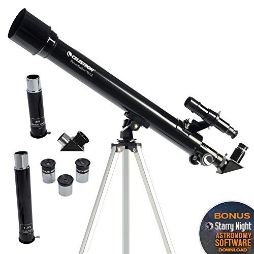 Celestron - PowerSeeker 50AZ Telescope - Manual Alt-Azimuth Telescope for Beginners - Compact and Portable - BONUS Astronomy Software Package - 50mm Aperture