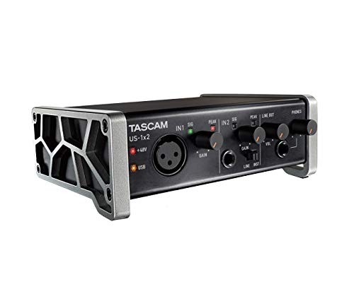 Tascam US-1x2 USB Audio/MIDI Interface with Microphone Preamps and iOS Compatibility