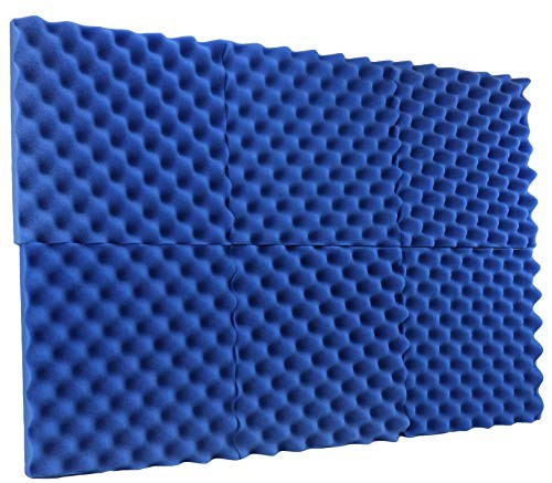 New Level 6 Pack - All Ice Blue Acoustic Panels Studio Foam Egg Crate 2" X 12" X 12"