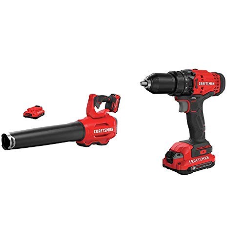 CRAFTSMAN CMCBL720D2 V20 Handheld Blower with CMCD700C1 V20 Cordless Drill/Driver Kit