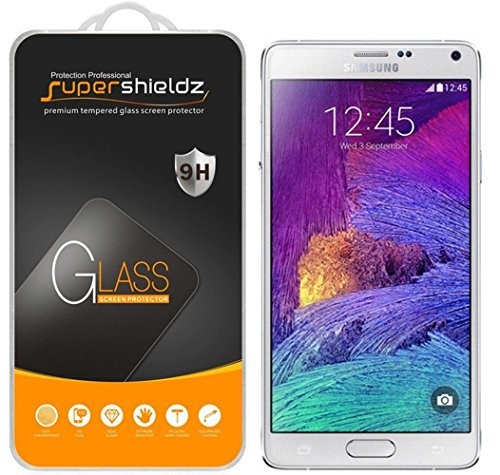 [2-Pack] Supershieldz for Samsung Galaxy Note 4 Tempered Glass Screen Protector, Anti-Scratch, Anti-Fingerprint, Bubble Free, Lifetime Replacement