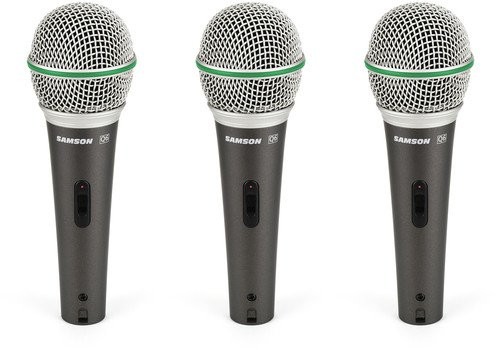 Samson Q6 Dynamic Microphone 3-Pack