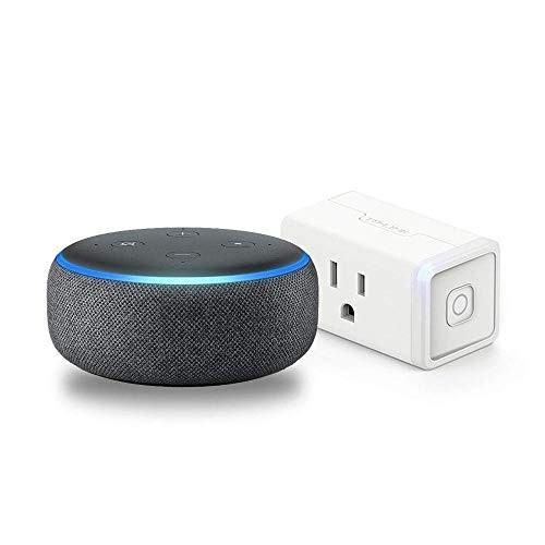 Echo Dot (3rd Gen) Charcoal Bundle with TP-Link simple set up smart plug