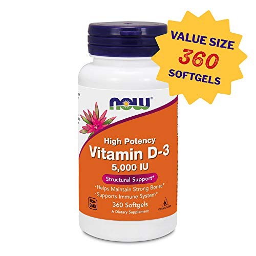 Now Foods Vitamin D3 Cholecalciferol 5000 Iu 360