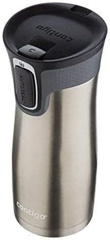 Contigo West Loop Stainless Steel Travel Mug with AUTOSEAL Lid, 16oz., Stainless Steel/Black