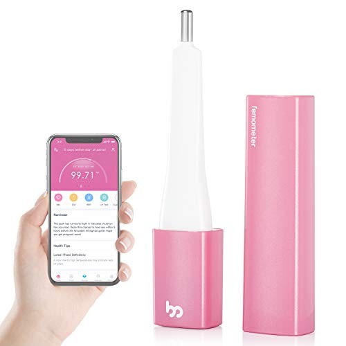 Basal Thermometer for Ovulation, Intelligent Quiet BBT Thermometer with Bluetooth for Nature Family Planning, Fertility Monitor and Period Tracker with APP (iOS & Android) from Femometer Vinca