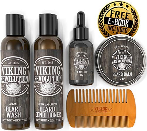 Ultimate Beard Care Conditioner Kit - Beard Grooming Kit for Men Softens, Smoothes and Soothes Beard Itch- Contains Beard Wash & Conditioner, Beard Oil, Beard Balm and Beard Comb- Classic Set