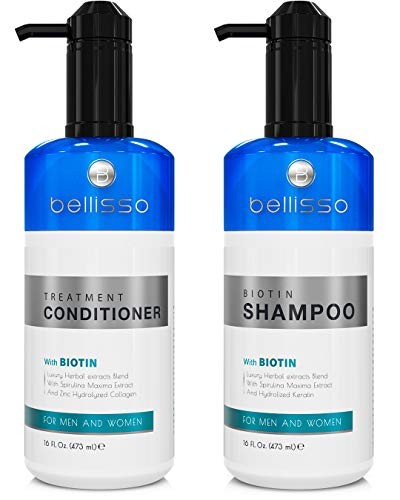 Biotin Shampoo and Conditioner for Hair Growth | Thickening Anti Hair Loss Shampoo Treatment | Regrowth Shampoo & Conditioner for Oily & Color Treated Hair