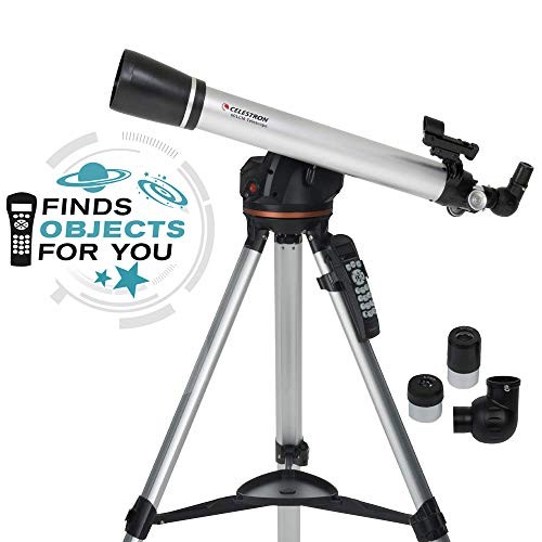 Celestron - 60LCM Computerized Refractor Telescope - Telescopes for Beginners - 2 Eyepieces - Full-Height Tripod - Motorized Altazimuth Mount - 60mm Refractor