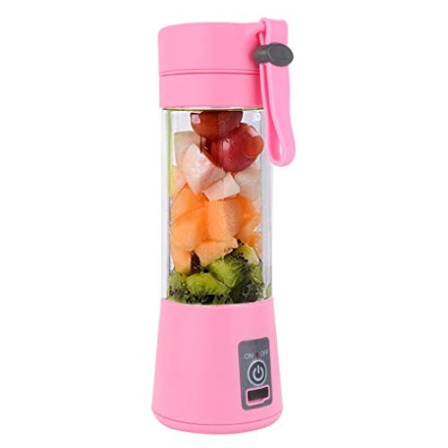 Jeeke Portable Blender USB Rechargeable Handheld Blender Juice Cup for Shakes and Fruit Juice (Pink, 22x7.8x7.8cm/8.7''x3.1''x3.1'')