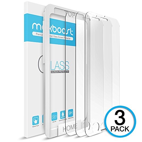 Maxboost iPhone 6 Screen Protector, [3 Pack ] iPhone 6 Tempered Glass Screen Protectors 0.2mm Ballistic Glass for Apple iPhone 6 4.7 inch ONLY and Work with Most Protective Case